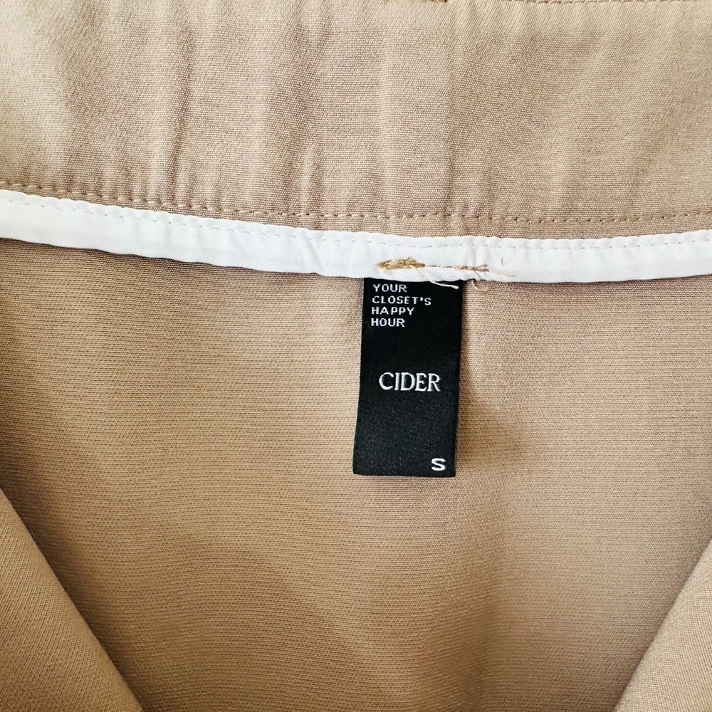 Cider Beige Midi Skirt cargo with Pocket and Drawstring - Picture 7 of 11